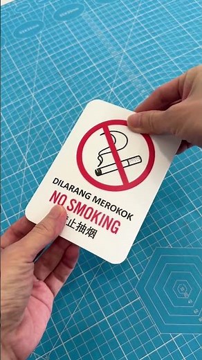 No Smoking. Dilarang Merokok. 禁止抽烟. Sticker Sign Signage Notice Label.
