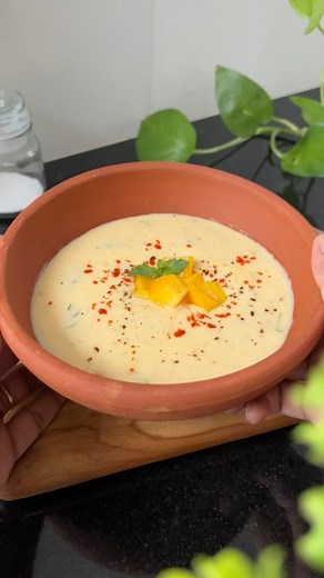 Mango mint raita 🥭🌿 A refreshing raita with juicy sweet mangoes, fresh mint with a kick of spices makes perfect cooling side/condiment to Indian meals.. and it will take your cooking game to next level💯 Recipe pinned in comments . . . #raita #mango #summerrecipe #dahi #curd #culinarychaser #mangorecipes #indianrecipes | CulinaryChaser