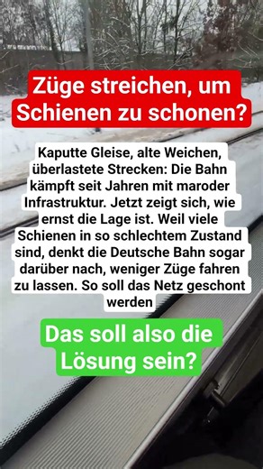 Züge streichen, um Schienen zu schonen