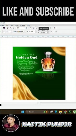 STOP Using Canva for Perfume Brand Design Try Coreldraw Instead #coreldraw #shorts #viral