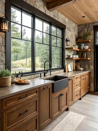 Stunning Views from a Dream Farmhouse Kitchen