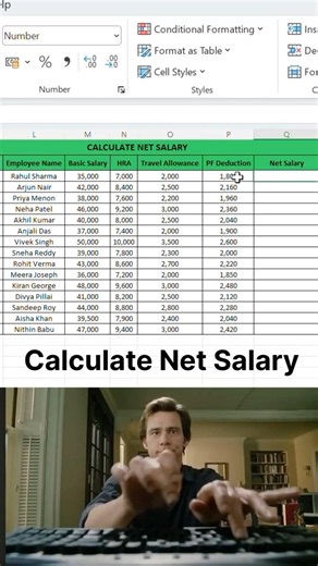 Calculate Net Salary in Microsoft Excel 💼 | Excel Formula