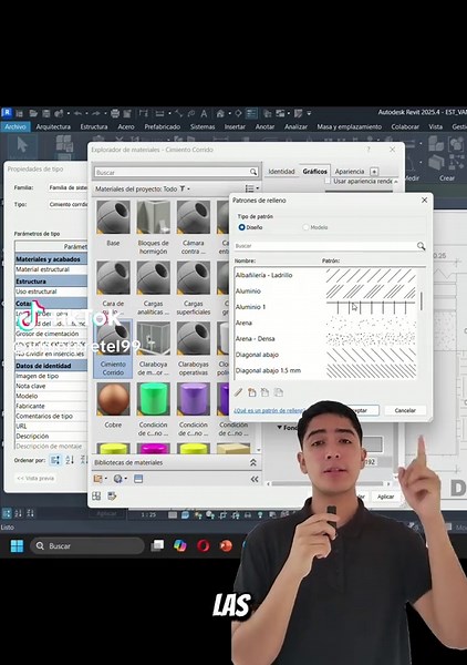 RUTA PARA IMPORTAR TEXTURAS: Disco Local C - Archivos de programa - Autodesk - Revit 202X - ACADInterop - acdb.pat #revit #BIM #ingenieriacivil #arquitectura