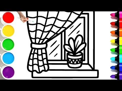 🪟 How to Draw an Easy Window | Drawing and Coloring Easy Step by Step Tutorial