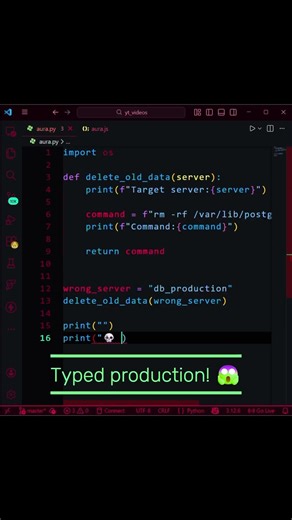 GitLab Database Disaster: One Wrong Server Name Deleted Production#codecrime#gitlab#shorts#python
