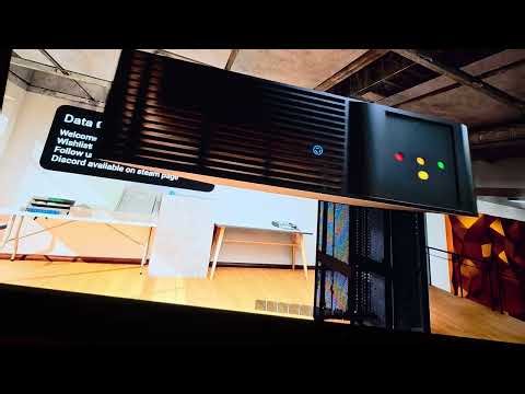 Data Center Simulator Game played over steam link on a TV using Xbox controller.