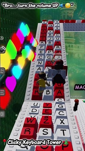“Satisfying ASMR in Clicky Keyboard Tower 😌⌨️ 🎄 #roblox #gamingshorts
