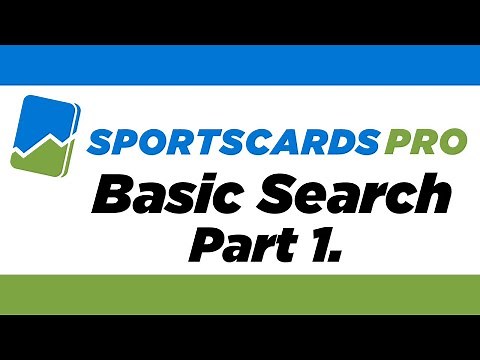 How To Search Sports Cards Pro Basic search Part 1.