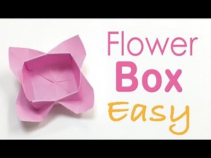 Easy☺︎ Origami Paper Flower Box Tutorial - Origami Kawaii〔#053〕