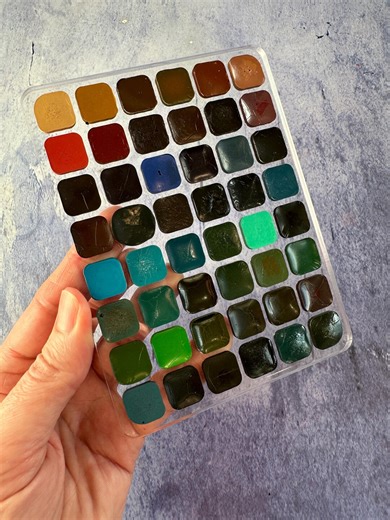 SAMPLER SET , 0.5 Ml Wells Granulating Watercolor Set 48 Colors (pored Palette ) - Etsy