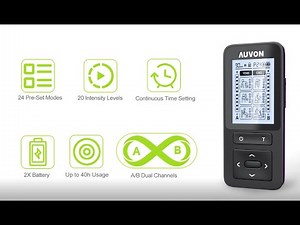 How to use AUVON 24 Modes TENS Unit Muscle Stimulator ？|2X Battery Life