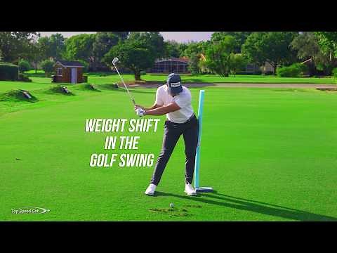 Practicing weight shift and shaft lean with the blue brick