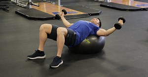 Exercise Ball Dumbbell Fly
