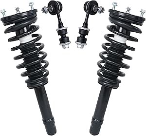 Detroit Axle - Front 4pc Struts Kit for 2000-2005 Hyundai Sonata, 2001-2006 Kia Magentis Optima, 2 Struts w/Coil Spring 2 Stabilizer Sway Bars Replacement 2002 2003 2004 Suspension