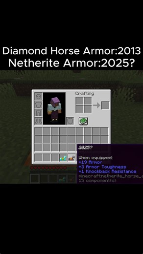Netherite Horse Armor is too Late📉 #minecraftshorts #gaming