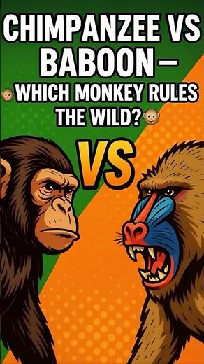 Chimpanzee vs Baboon 🐒🐵 | Brains vs Brutality – Who Wins the Wild Fight?