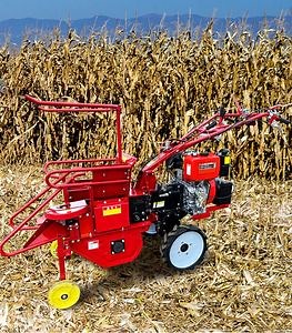 [Hot Item] Household Combine Mini Maize Harvester Small Electric Start Corn Harvester Machine