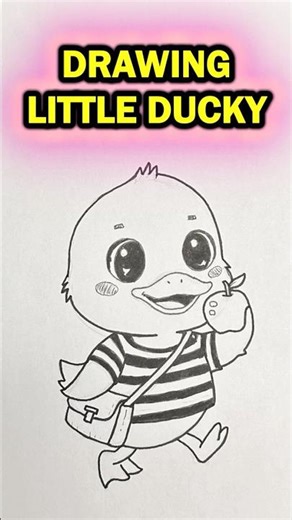 Drawing Little Ducky #drawing #cartoonillustration #art #cartoondrawing #howtodraw #sketching