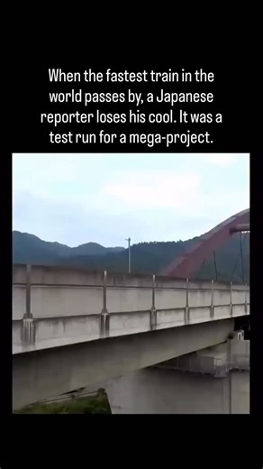 Daily Post on Instagram: "It just vanished. Follow @pure.daily.post 📢 A Japanese reporter went viral for being left speechless, laughing, and stunned by the near-silent, incredibly fast passage of Japan’s experimental Maglev train (Chūō Shinkansen) during a trial run, highlighting the futuristic experience of magnetic levitation technology as it zipped past at over 300 mph (500 km/h). The shock came from the contrast between its immense speed and lack of traditional noise or rattling, creating 