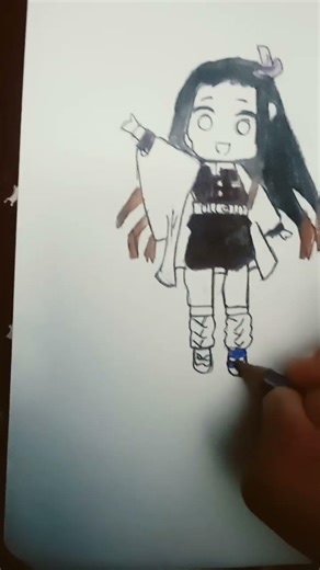 Chibi nezuko drawing💓🥰❤️