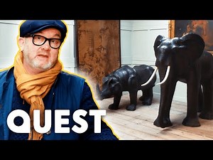 Super Rare Leather Liberty Rhino & Elephant Found By Drew! | Salvage Hunters
