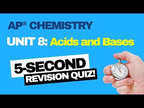 AP Chemistry Unit 8 Quiz | 15 Multiple Choice Questions (Acids & Bases)