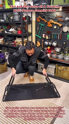 Fast And Easy Setup Of A Versatile Multi Purpose Camping Table