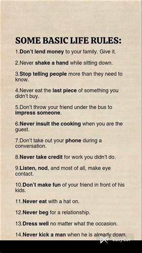 Life Rules That Make You Respectable Instantly