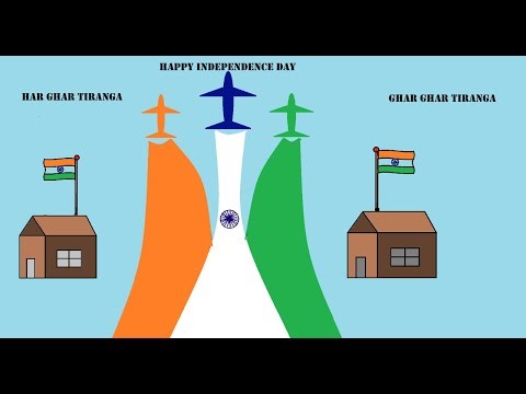 Let's Learn to draw a scene on Independence Day #independenceday #mspainttutorial