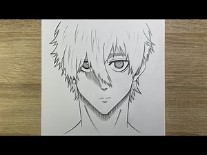 How to draw Seishiro Nagi step-by-step | Drawing Seishiro Nagi easy