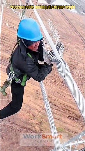 Elite Suspension Cable Installation Work Skill at Height