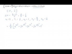 Trapezoidal Rule Approximation Example