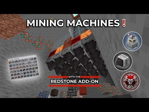 Automatic Mining Machines with the Redstone Add-On