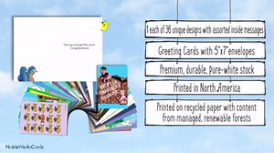 NobleWorks 36 Assorted Box Set Hilarious Graduation Greeting Cards (Graduate) w/5 x 7 Inch Envelopes (36 Designs, 1 Each) Great Grads AC10366GDG-B1x36
