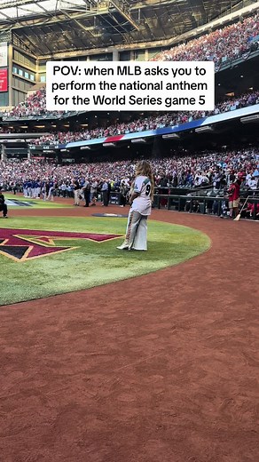 A quick recap/insight into this journey of performing the national anthem for @MLB #arizonadiamondbacks #texasrangers #MLB #MLBworldseries2023 #nationalanthem #fyp #polytiktok🇦🇸🇼🇸🇹🇴🇫🇯 #singing