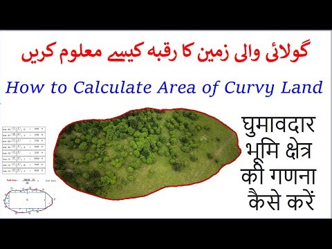 How to calculate area of Curvy Land | How to Measure area irregular Plot | Area of Irregular Land