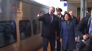 Kathy Hochul rides first train to Grand Central Madison