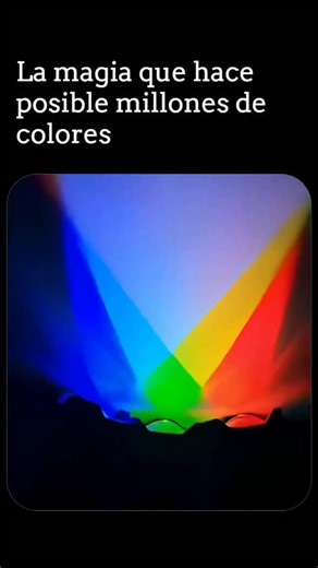 Ciencia en bites on Instagram: "Cuando las luces roja, verde y azul se mezclan con la misma intensidad, aparece la luz blanca. Este proceso se llama mezcla aditiva, porque los colores se suman entre sí. Es la base de todas las pantallas modernas, que usan pequeños puntos RGB para crear imágenes. Al cambiar el brillo de cada color, se pueden formar millones de tonos distintos. Es sorprendente pensar que todo lo que ves en una pantalla nace de solo tres colores. Créditos: sciencewithjahir #ciencia