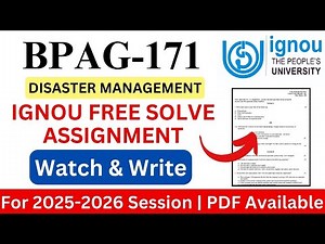 IGNOU BPAG-171 2025-2026 Solve Assignment | IGNOU Free Solve Assignment 2025-2026 | IGNOU |