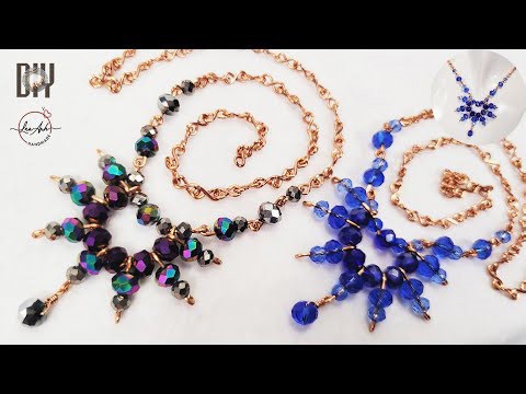 Easy necklace making for beginners | Simple jewelry from wire and bead 1073