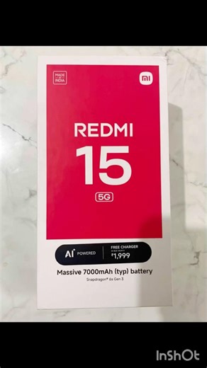 REDMI 15 5g #5g #smartphone #5gsmarphone #redmi #redmi155g #unboxing #tech #trend #reels #yt #shorts