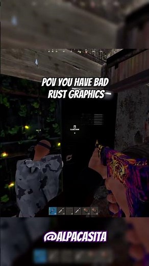 that one teammate with bad graphics 😭 #rust #vaybae