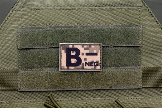 Blood Type B- Neg PIXEL Paramedic Emt Patch - Etsy
