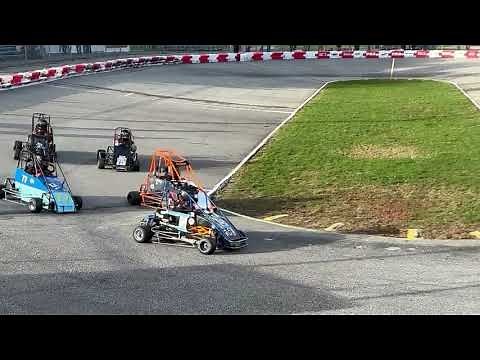 Wild and crazy flips! Quarter midget racing from Little T Speedway in Thompson, Connecticut.