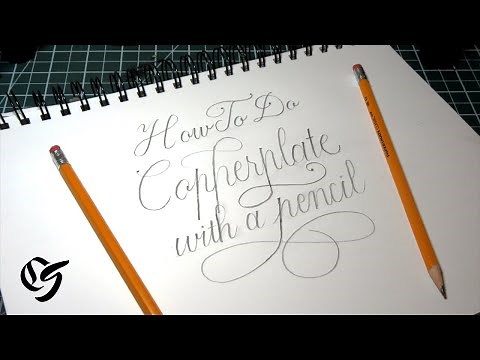 How to do Copperplate Calligraphy with a Pencil (Basic Strokes + Lowercase Alphabet)