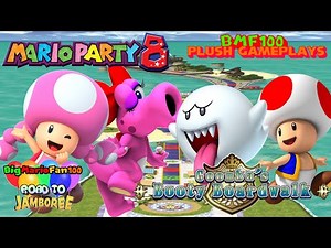 BMF100 Plush Gameplays: Mario Party 8 Goomba's Booty Boardwalk Party Gameplay! (Road to Jamboree)