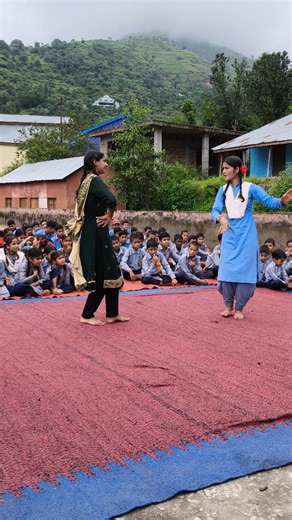 Arvind Brahamnu on Instagram: "After intense dance practice Meenakshi and Diksh students unwind with Dogri beats at HS Chhatriari."