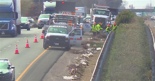Caltrans works to clean up trash cluttering highways