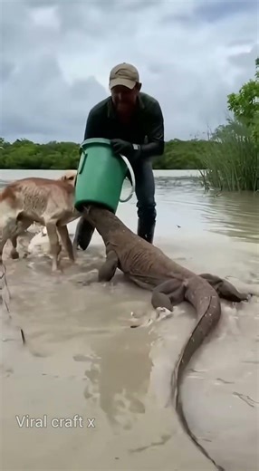 rescue save dog from comodo dragon