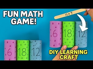 DIY Math Matching Game for Kids | Easy Popsicle Stick Learning Craft #diy #craft #craftyfun #kids